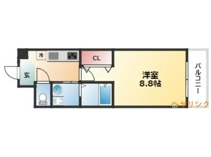 アンプルール フェール プチメゾン(1K/1階)の間取り写真