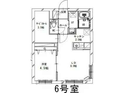 PARTIRE 裏参道(1SLDK/1階)の間取り写真