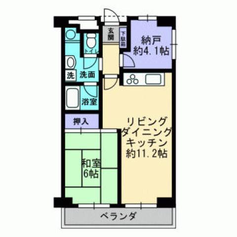 シャンボール国泰寺(1SLDK/3階)の間取り写真