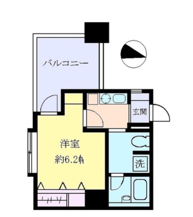 エヌエスケーセカンド(1K/9階)の間取り写真