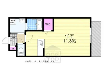 ヘーベル小野原西(ワンルーム/3階)の間取り写真