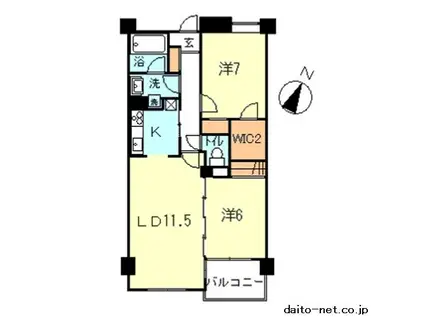 MONTEROSA・K(2SLDK/4階)の間取り写真