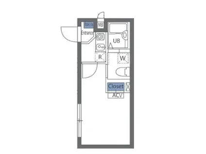 バークレーン中延(1K/2階)の間取り写真
