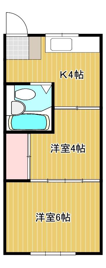 第一布橋荘(2K/1階)の間取り写真