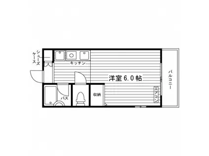 ジュネス(ワンルーム/1階)の間取り写真