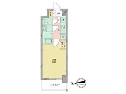 S-RESIDENCE志賀本通内見可(1K/7階)の間取り写真