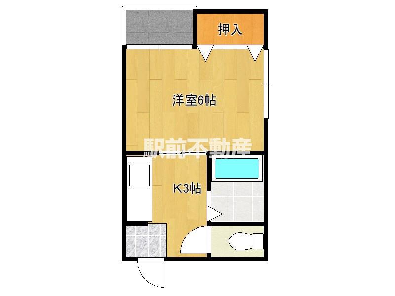 エムケイハイツ(1K/2階)の間取り写真
