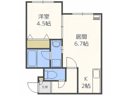 メゾン・ド・グランピエール(1LDK/3階)の間取り写真