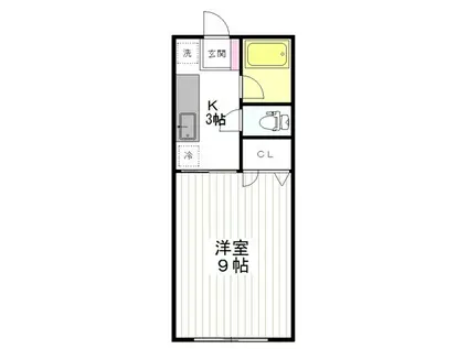 ハイムレンボー(1K/1階)の間取り写真