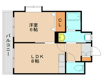 フクヨシ5(1LDK/3階)の間取り写真