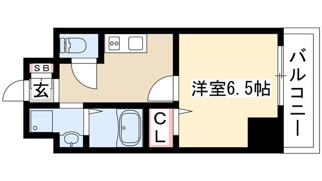 万宝マンション(1K/4階)の間取り写真