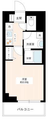 RISE NAKANOSHINBASHI(1K/4階)の間取り写真