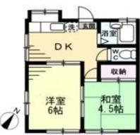 ヴェルメゾン(2DK/1階)の間取り写真