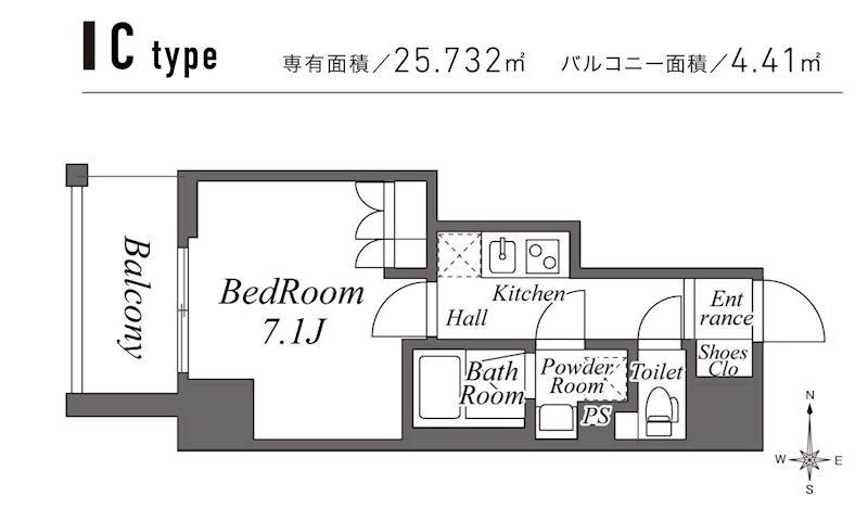 ZOOM池袋ウエスト(1K/11階)の間取り写真