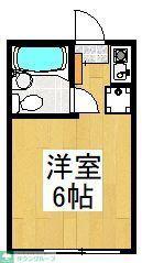 エクセル小川(ワンルーム/2階)の間取り写真