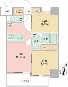 LOUIS RESIDENCE弁天町(1SLDK/3階)の間取り写真