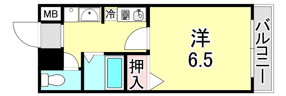 SANKOセレブコート(1K/9階)の間取り写真