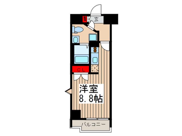 ドゥーエ国府台(ワンルーム/10階)の間取り写真