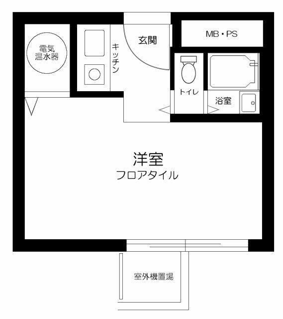プライム赤坂(ワンルーム/4階)の間取り写真