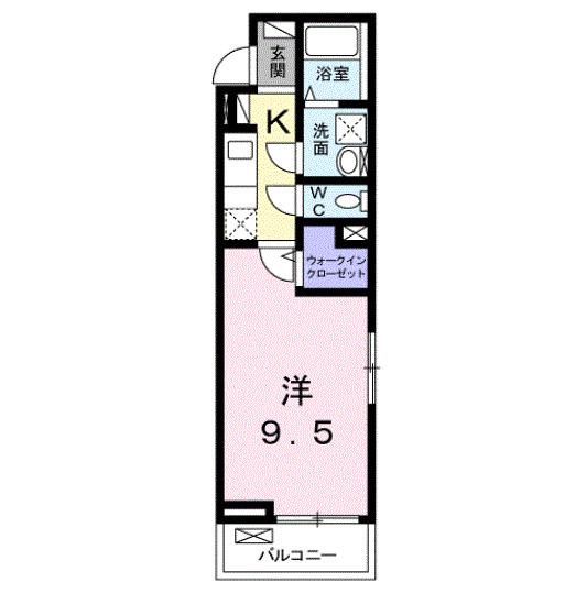 リバーサイド・大江(1K/2階)の間取り写真