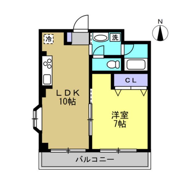 アーバンハイム(1LDK/3階)の間取り写真