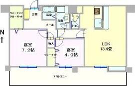 サムティレジデンス東山公園(2LDK/4階)の間取り写真