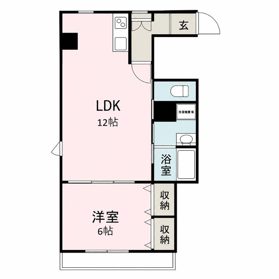 LA・JOIE(1LDK/7階)の間取り写真