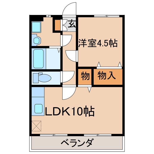 PROGRESS(1LDK/2階)の間取り写真