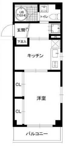 ノベル駒込(1DK/3階)の間取り写真