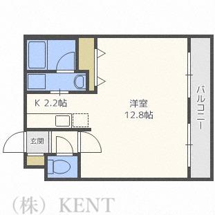 ノヴァ円山公園(1K/4階)の間取り写真
