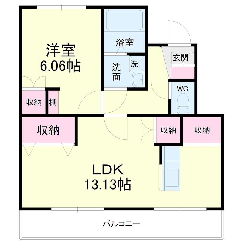 FELICIA(1LDK/1階)の間取り写真