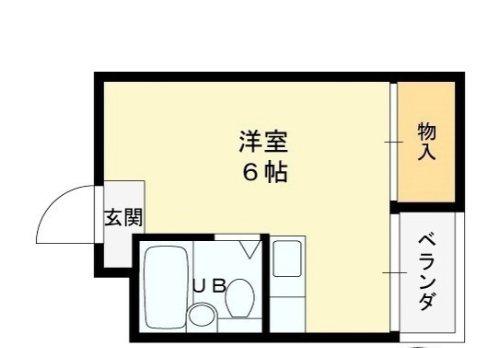 ラパンジール小路東(ワンルーム/2階)の間取り写真