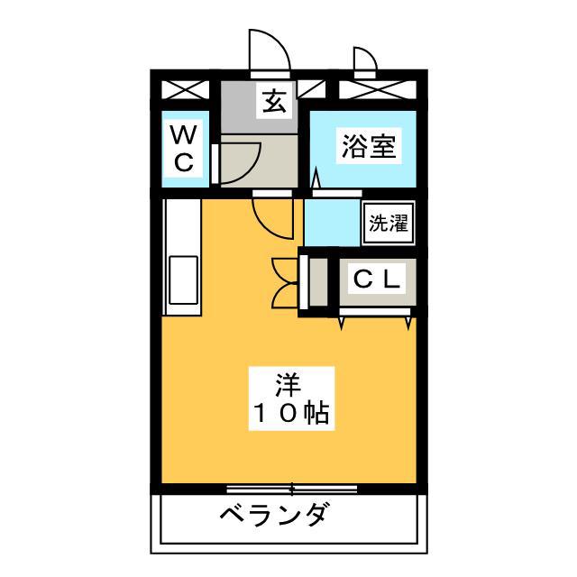 ヴォールYS(ワンルーム/2階)の間取り写真