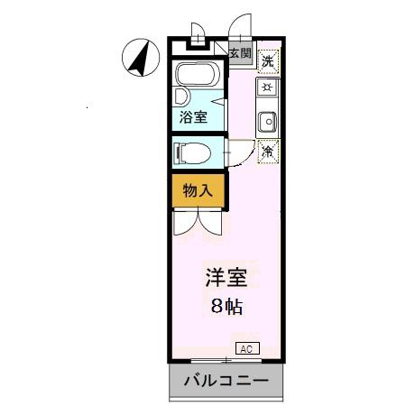 エステートピア板宿(ワンルーム/2階)の間取り写真