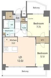 S-RESIDENCE上社南AMANTE(2LDK/3階)の間取り写真