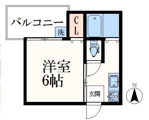 多摩センターグリーンビル(1K/2階)の間取り写真