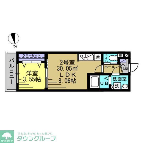 セレーノ(1LDK/2階)の間取り写真