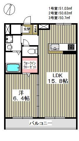 BELLE DE JOUR(1LDK/3階)の間取り写真