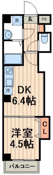 FOREST M26(1DK/3階)の間取り写真