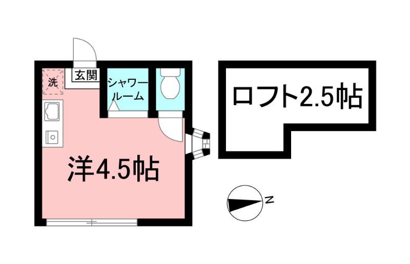 フェリスセーマ(ワンルーム/2階)の間取り写真