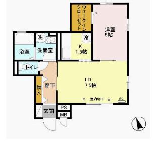 ドルチェ・パエーゼ(1LDK/3階)の間取り写真