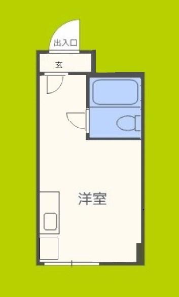 大宝森之宮ロイヤルハイツ(ワンルーム/5階)の間取り写真