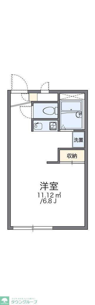 レオパレスOGURA(1K/2階)の間取り写真