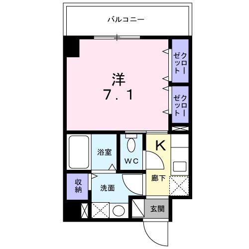 LONG HOUSEIII(1K/3階)の間取り写真