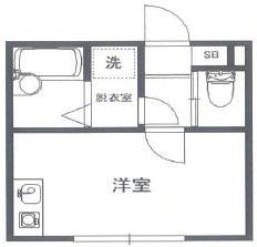 アートヒルズ北新宿(ワンルーム/1階)の間取り写真