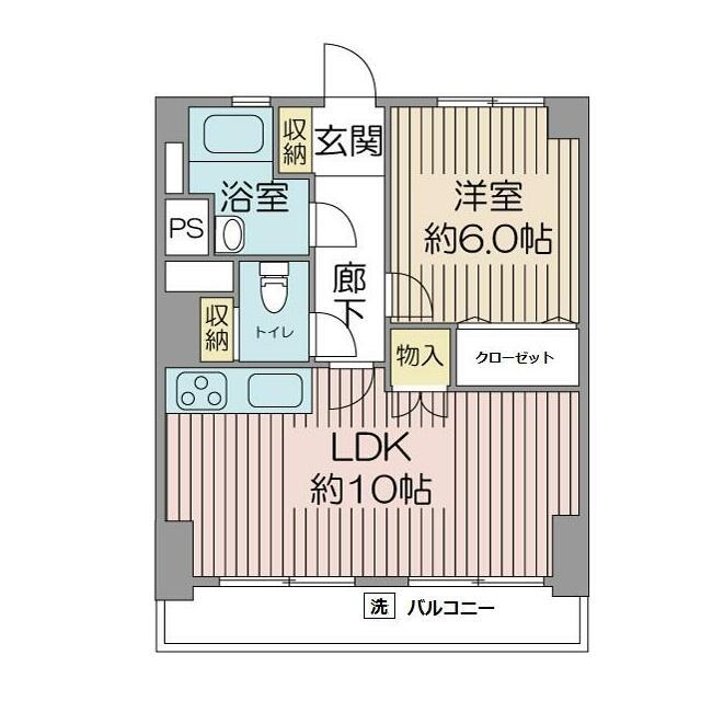 目黒グリーンコープ(1LDK/10階)の間取り写真