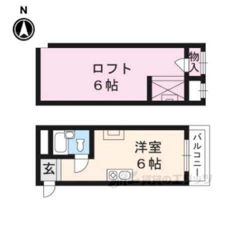フォーブル西院(1K/3階)の間取り写真