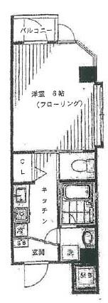 BREEZE COURT(1K/2階)の間取り写真