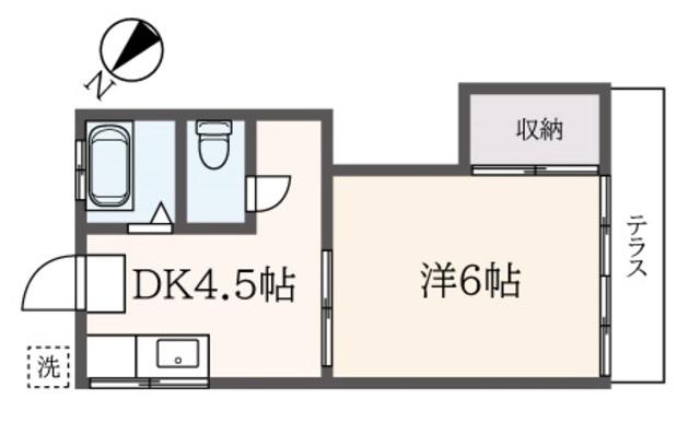 東泉1寮(1DK/2階)の間取り写真