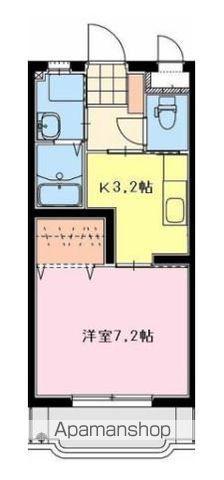 アミリアコート(1K/2階)の間取り写真